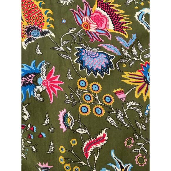 Ivy Jane Perfect Bliss Blouse Pearl Snap Top Women's Large Floral Green Western - Picture 11 of 14